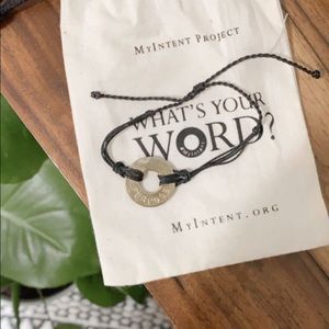 My Intent Whats Your Word “Purpose” Gold Bracelet